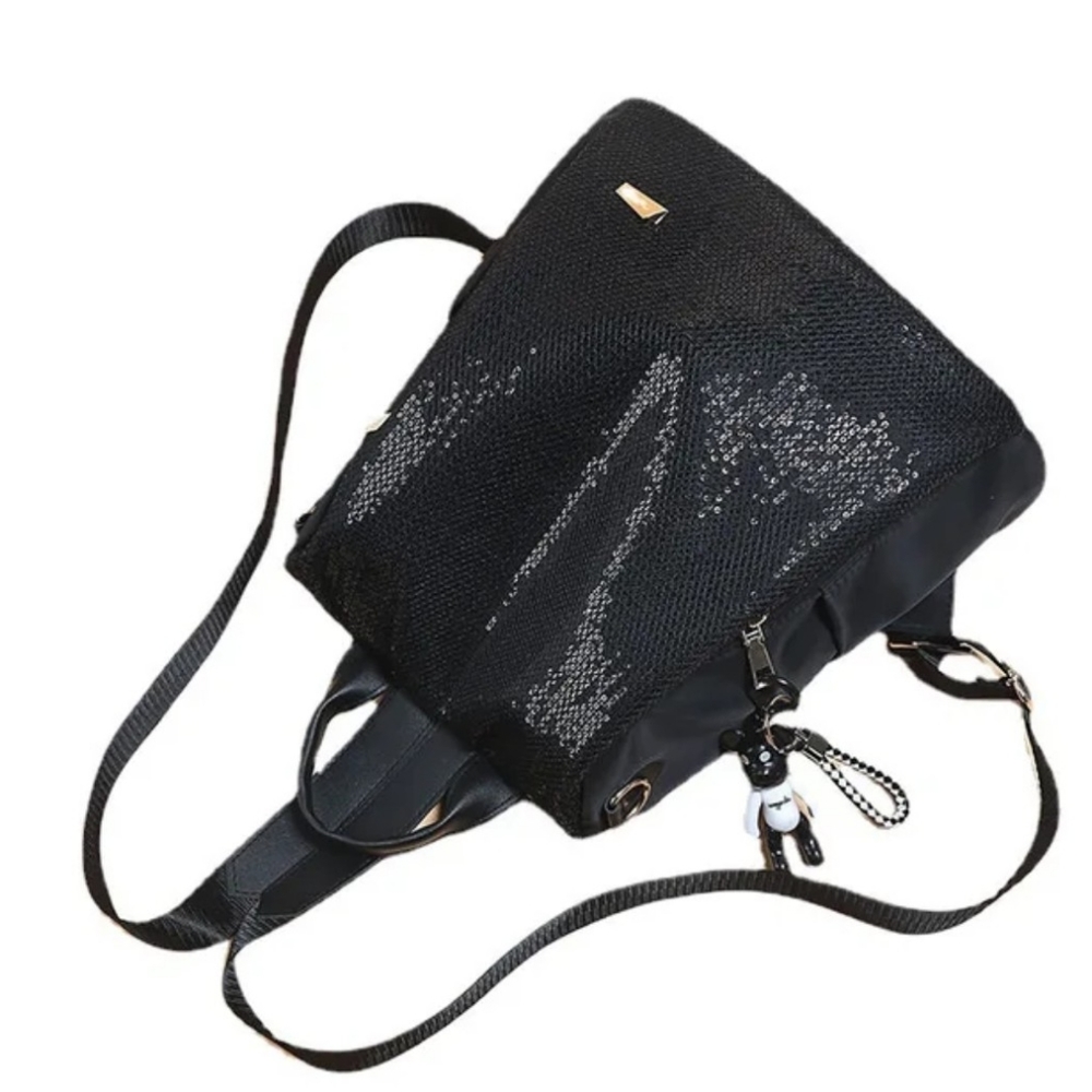 Sequin Multifunction Backpack / Shoulder Bag For … - image 3